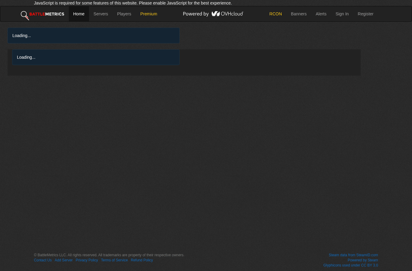 Screenshot preview of battlemetrics.com