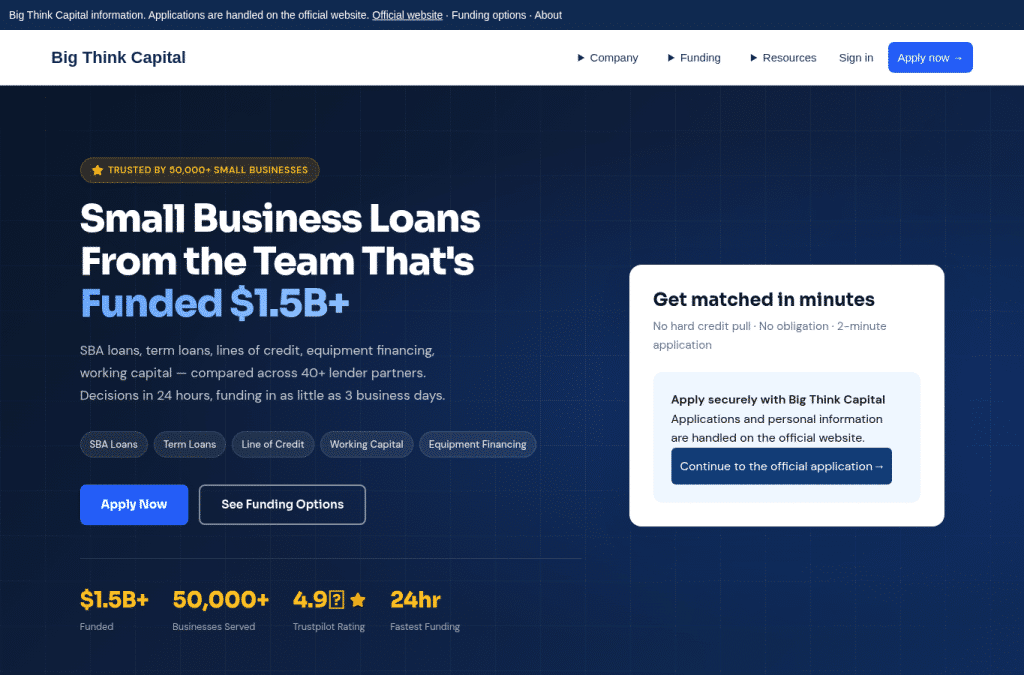 Screenshot preview of bebigthinkcapital.com