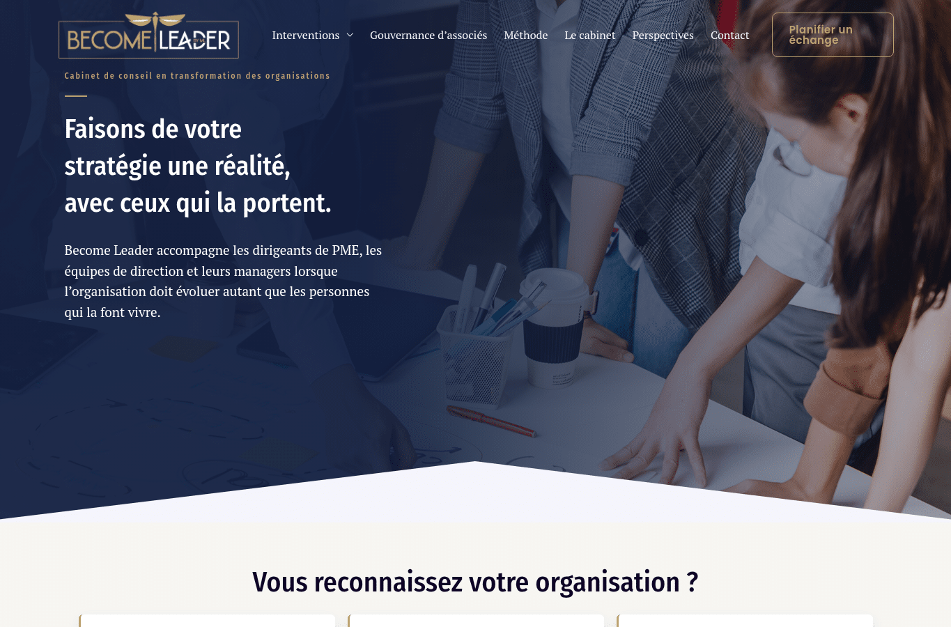 Screenshot preview of becomeleader.be