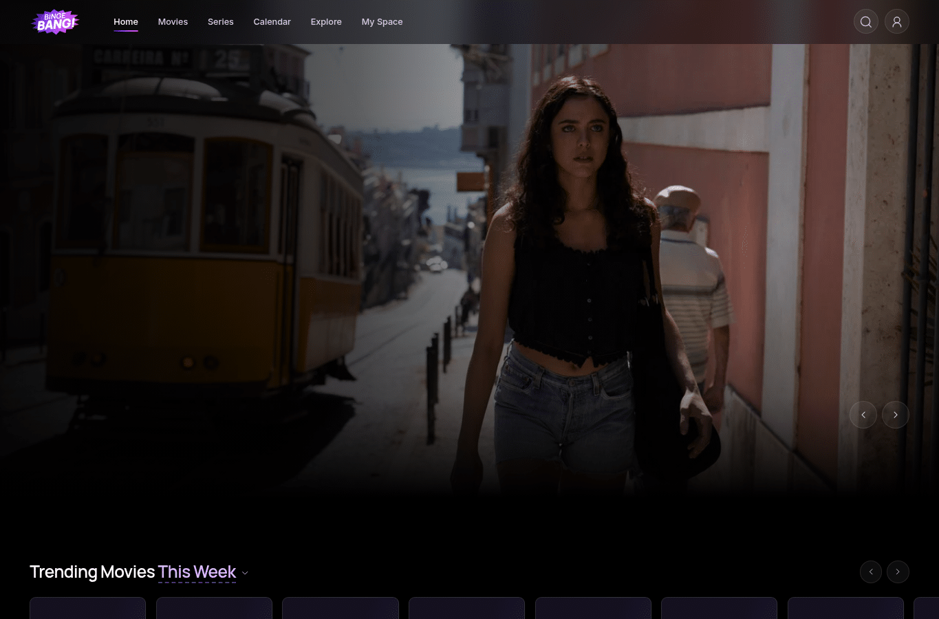 Screenshot preview of bingebang.st