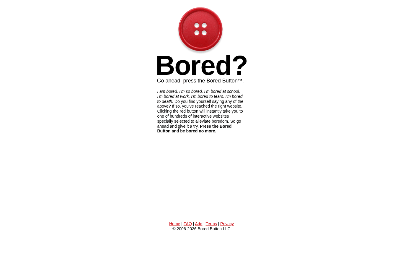 Screenshot preview of boredbutton.com