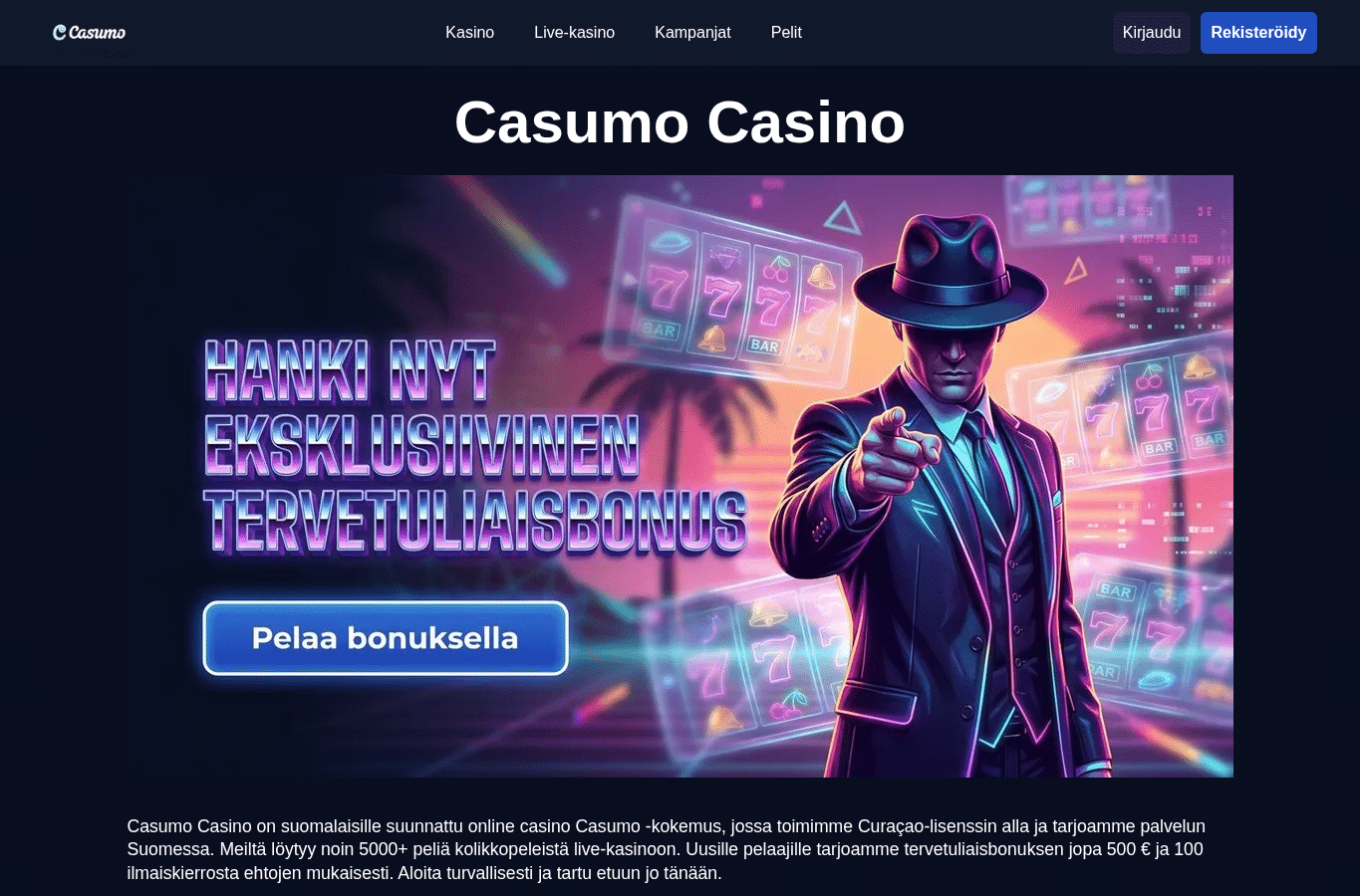 Screenshot preview of casumo-cassino.com