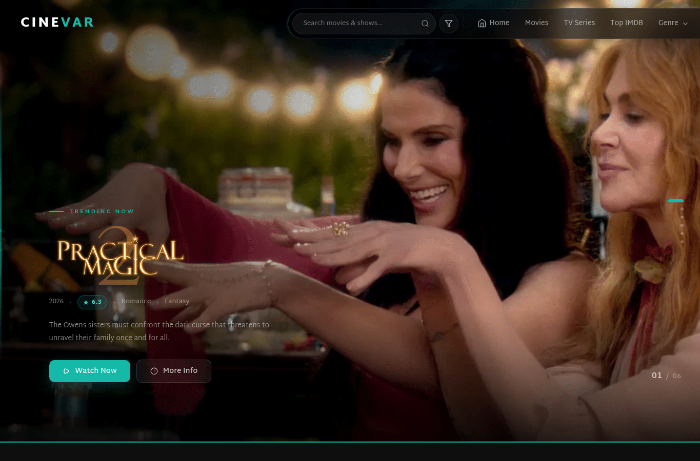 Screenshot preview of cinevar.cc