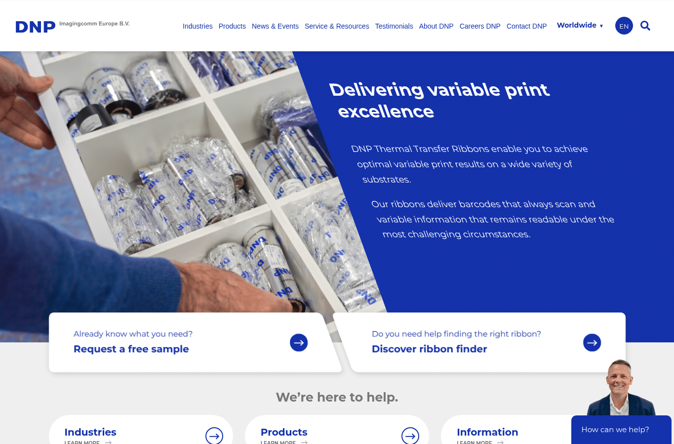 Screenshot preview of dnpribbons.com