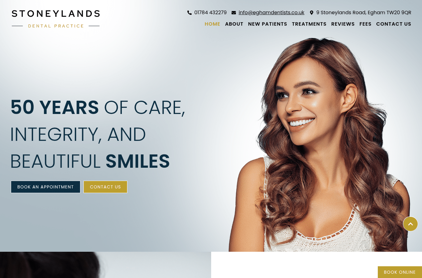 Screenshot preview of eghamdentists.co.uk