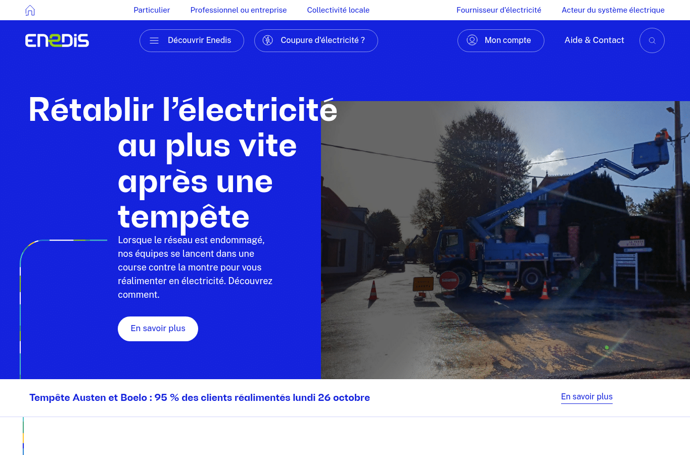 Screenshot preview of enedis.fr