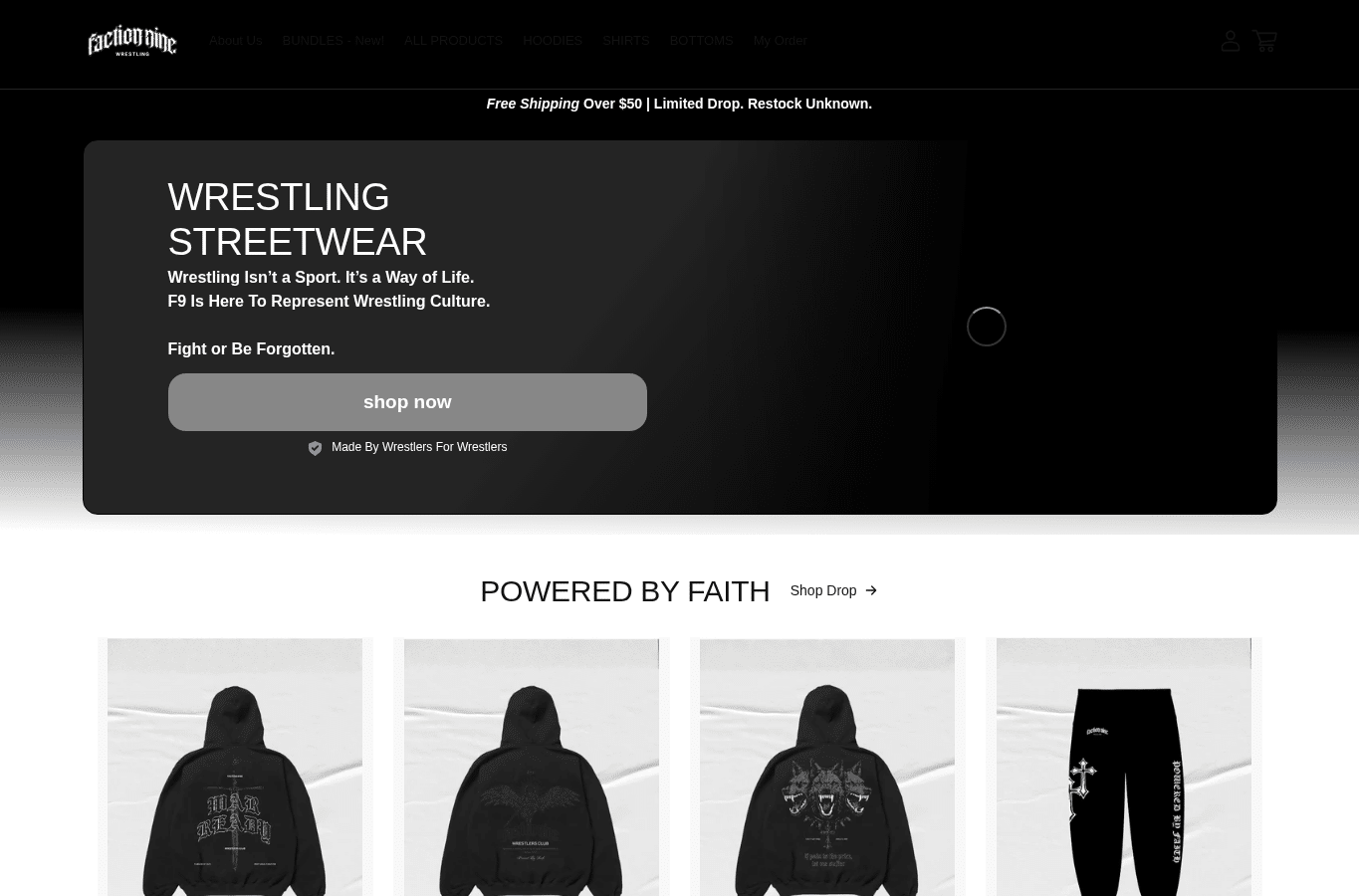 Screenshot preview of factionnine.com