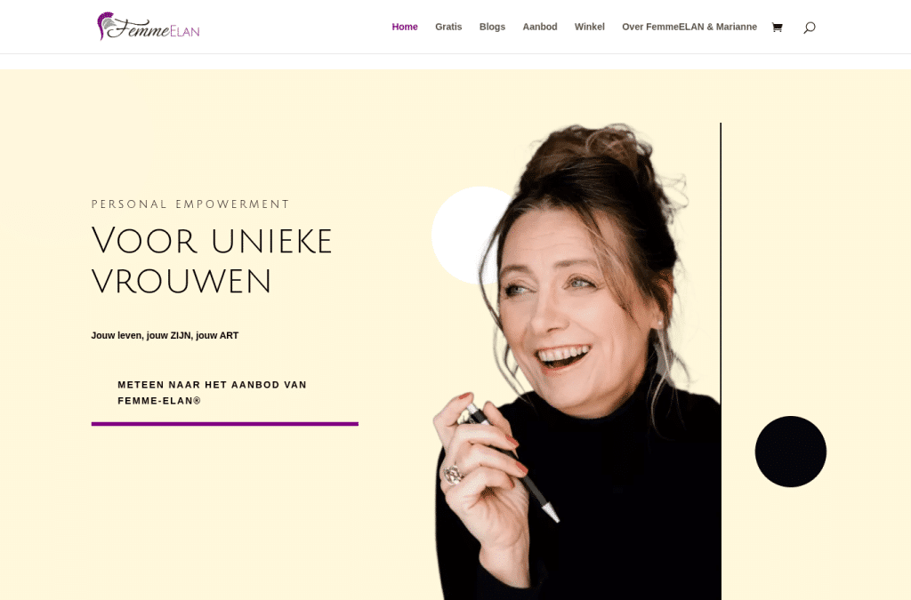 Screenshot preview of femme-elan.nl