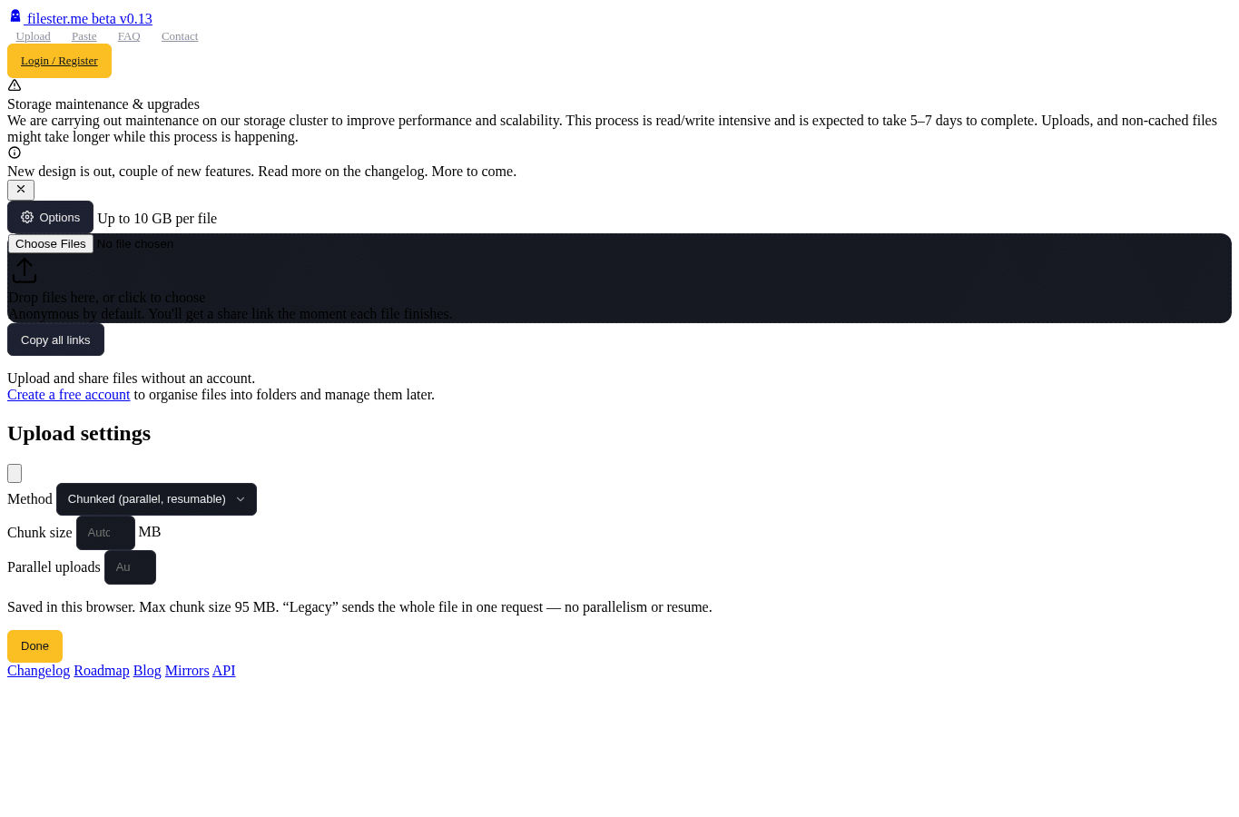 Screenshot preview of filester.si