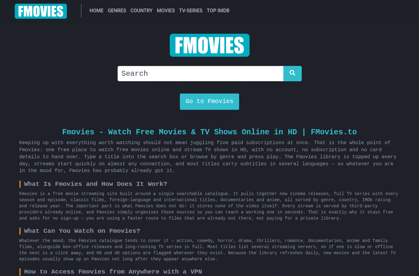Screenshot preview of fmoviesbd.net