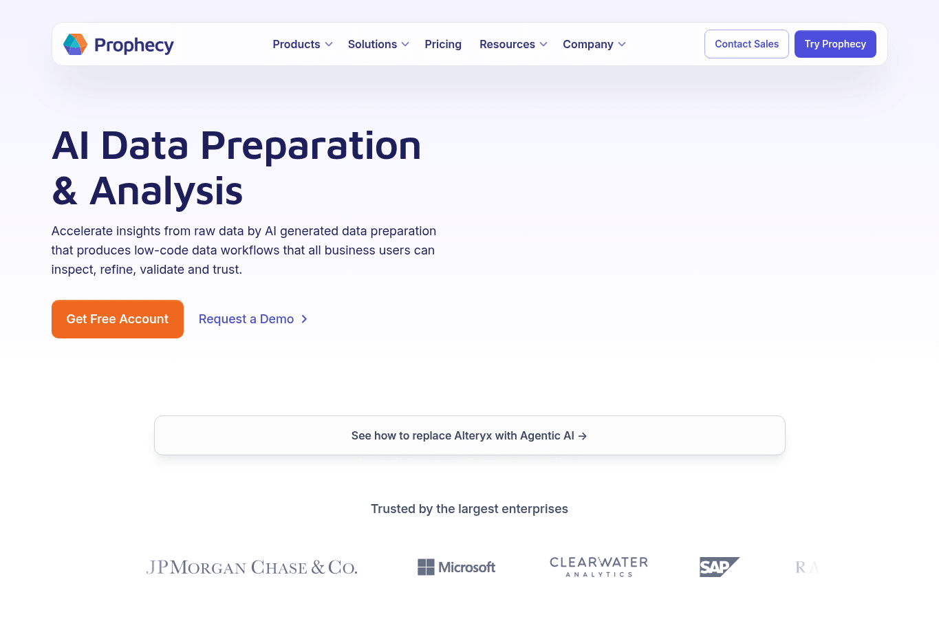 Screenshot preview of go-prophecy.com