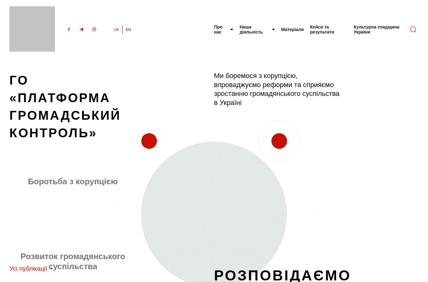 Screenshot preview of gromko.org.ua