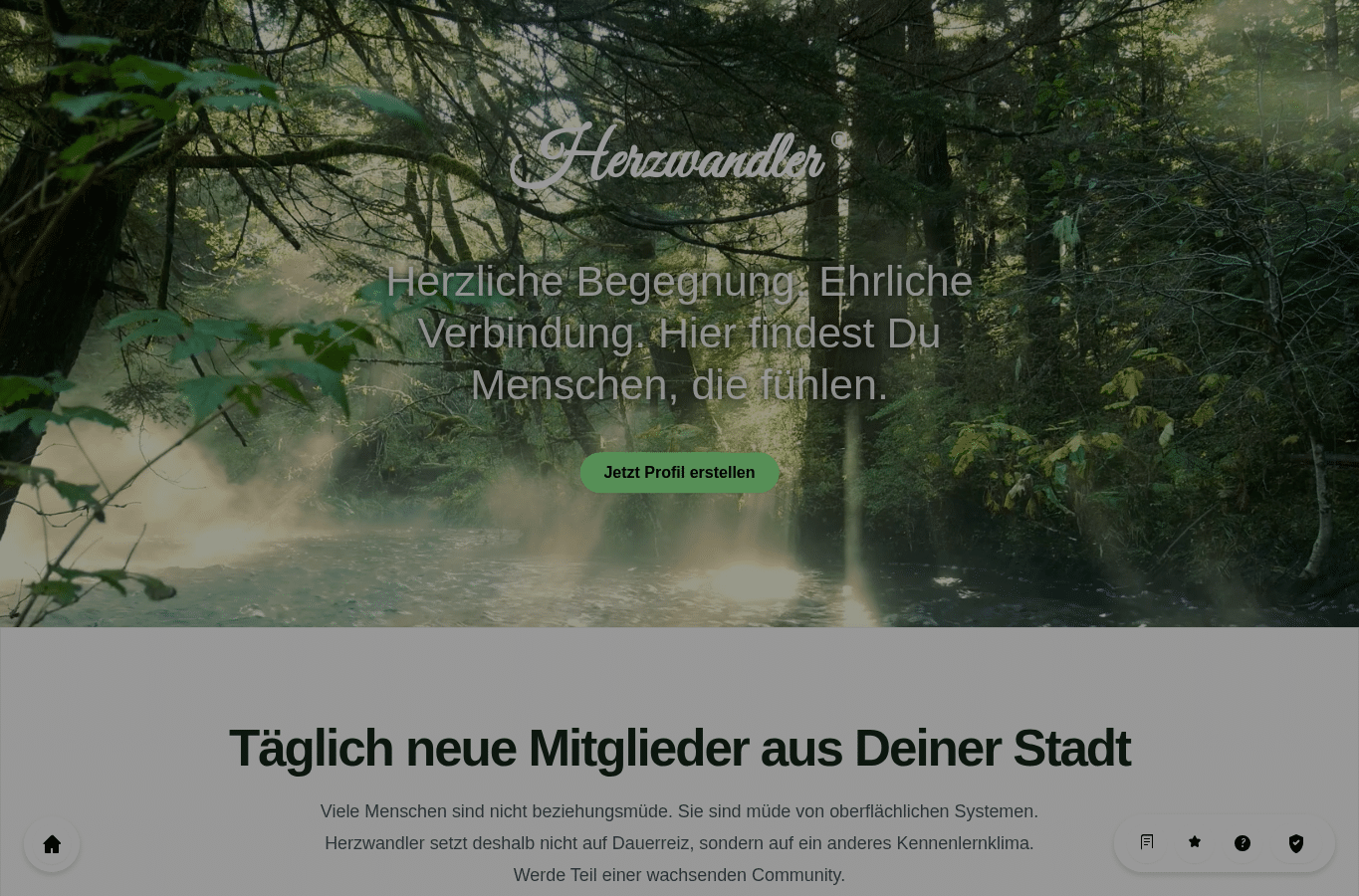 Screenshot preview of herzwandler.net