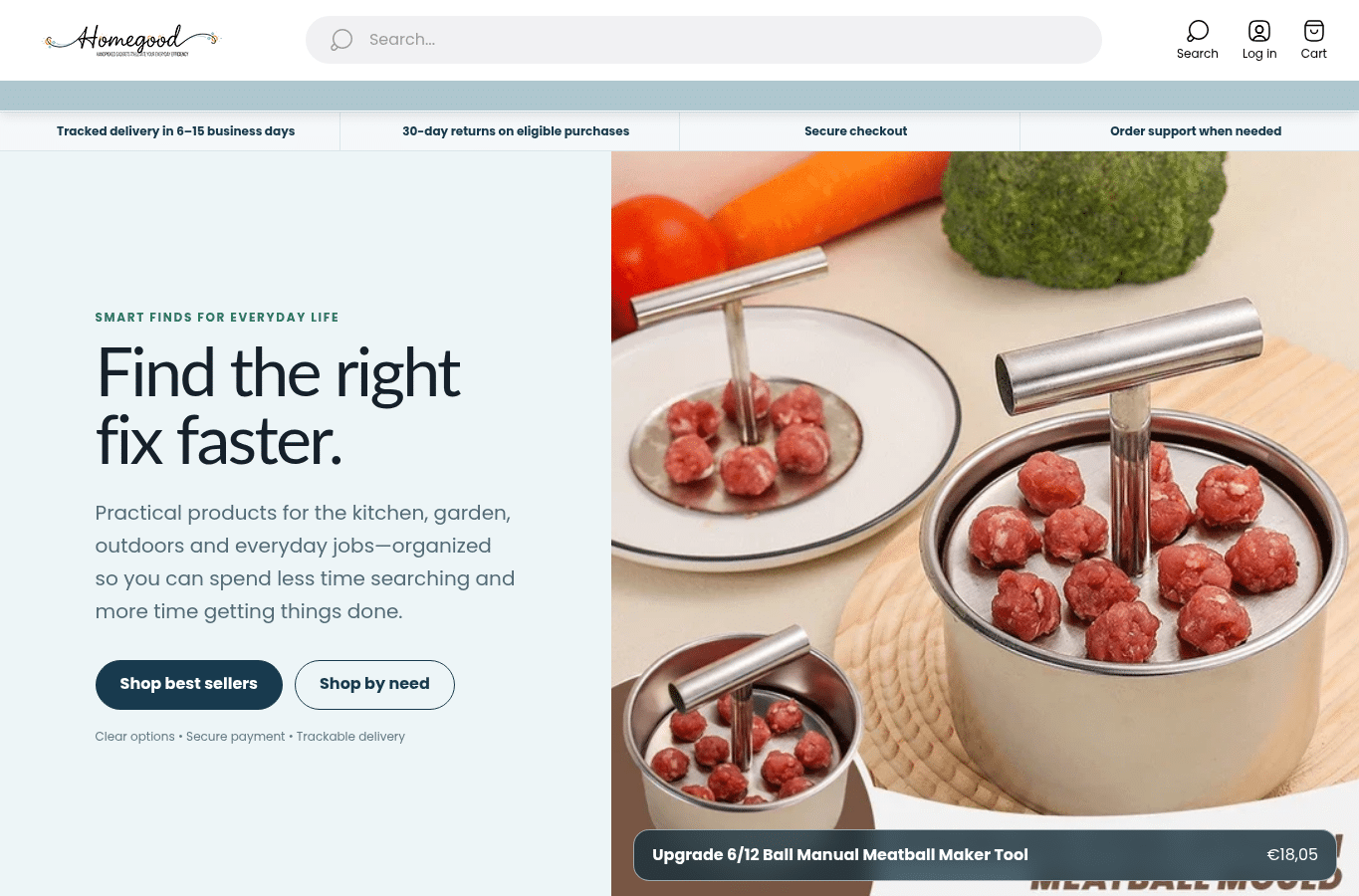 Screenshot preview of homegood.us