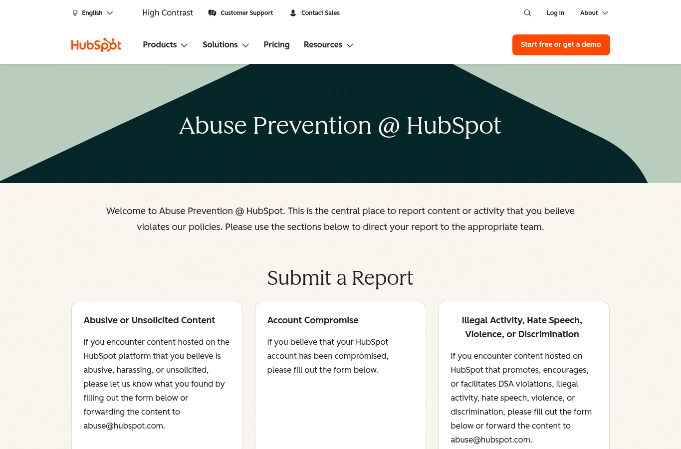 Screenshot preview of hubs.ly