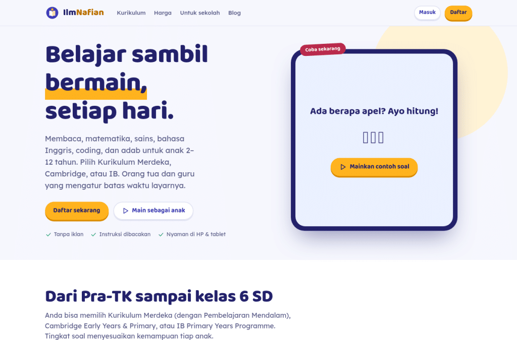 Screenshot preview of ilmnafian.com