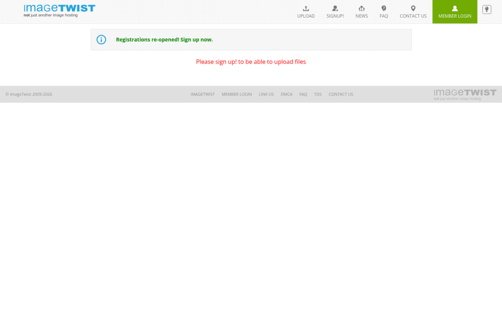 Screenshot preview of imagetwist.com