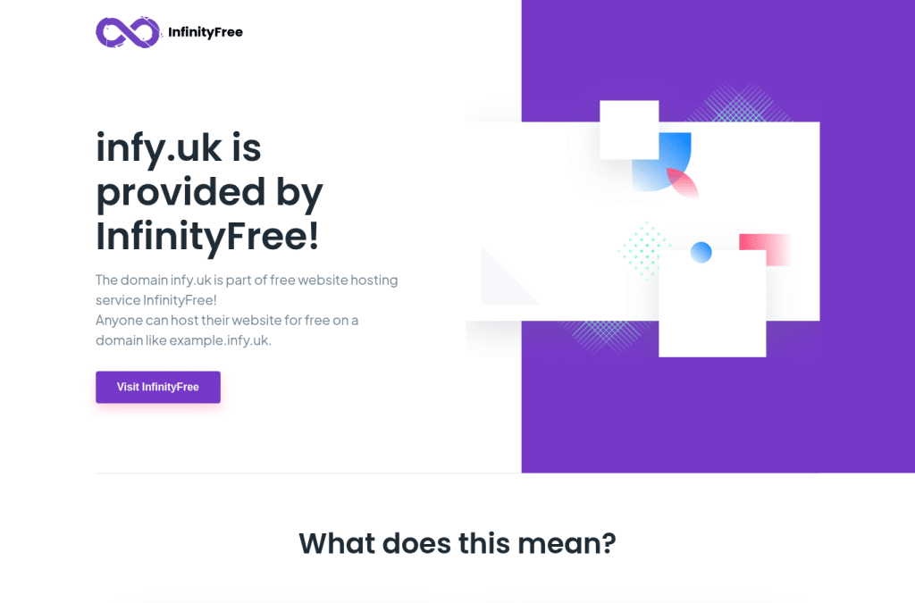 Screenshot preview of infy.uk