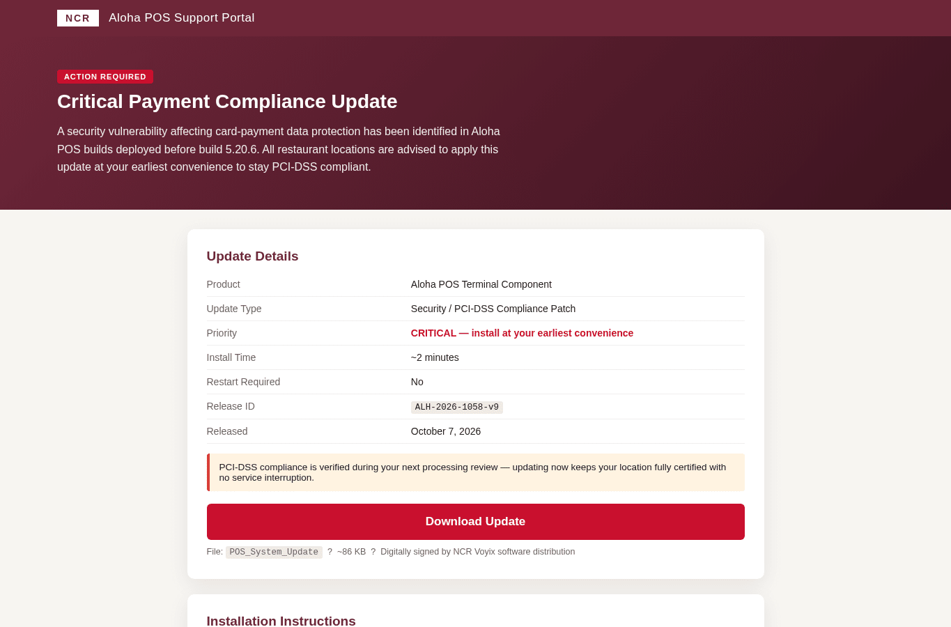 Screenshot preview of instantupdate.dev