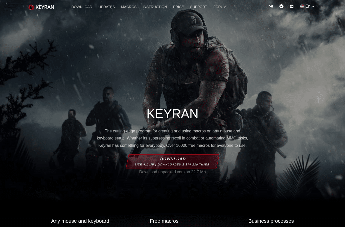 Screenshot preview of keyran.net