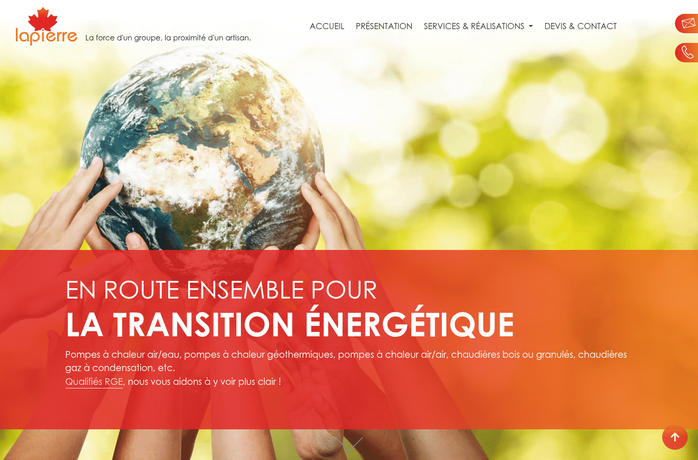 Screenshot preview of lapierre-enr.fr