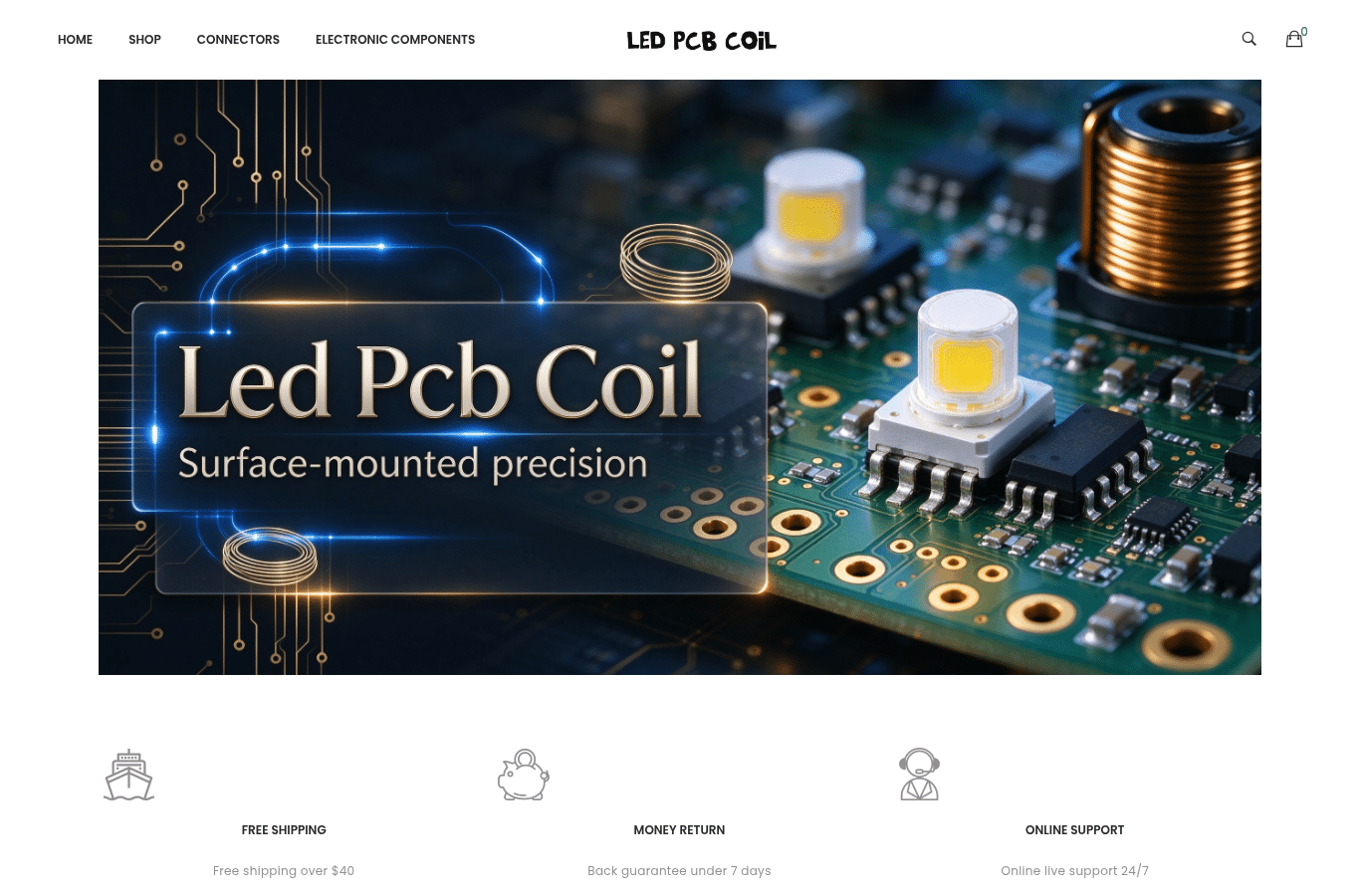 Screenshot preview of ledpcbcoil.com