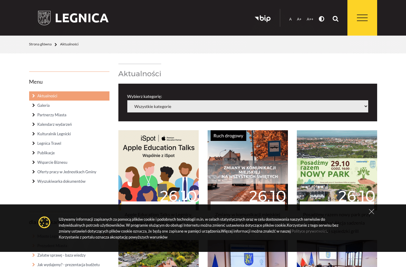 Screenshot preview of legnica.eu