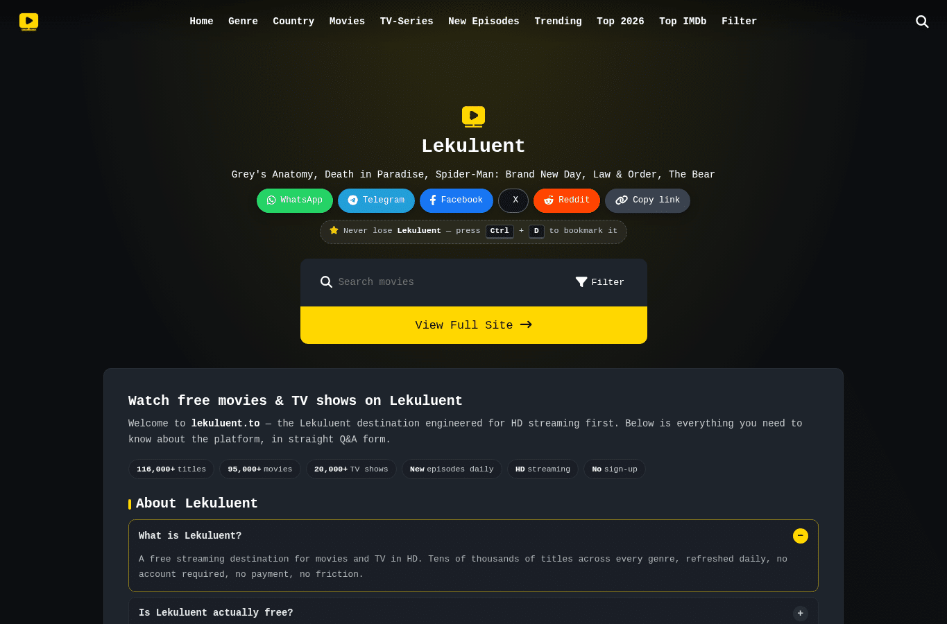 Screenshot preview of lekuluent.to