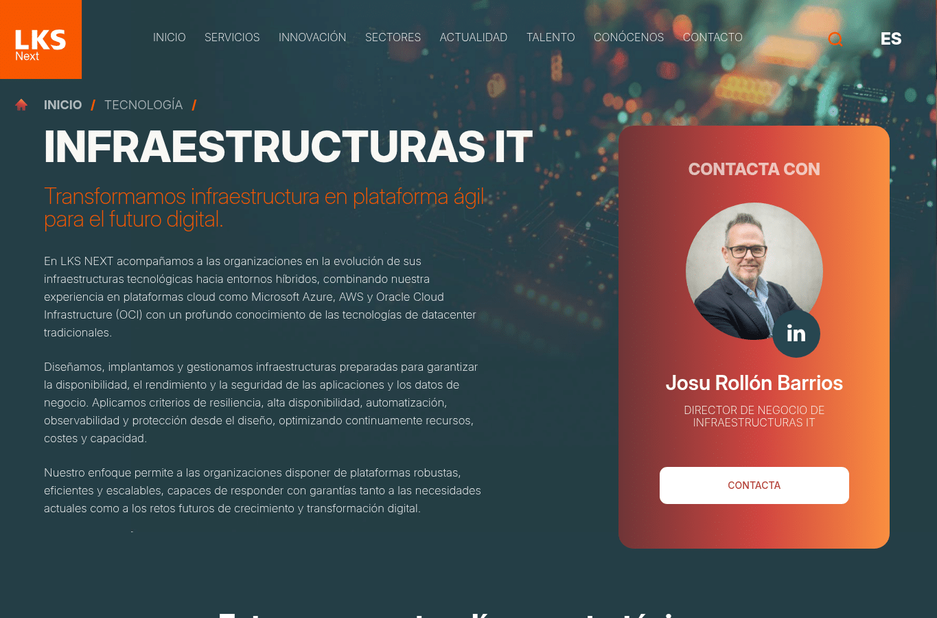 Screenshot preview of lksinfraestructurasit.es