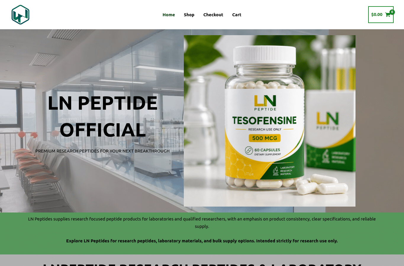 Screenshot preview of lnpeptideofficial.com