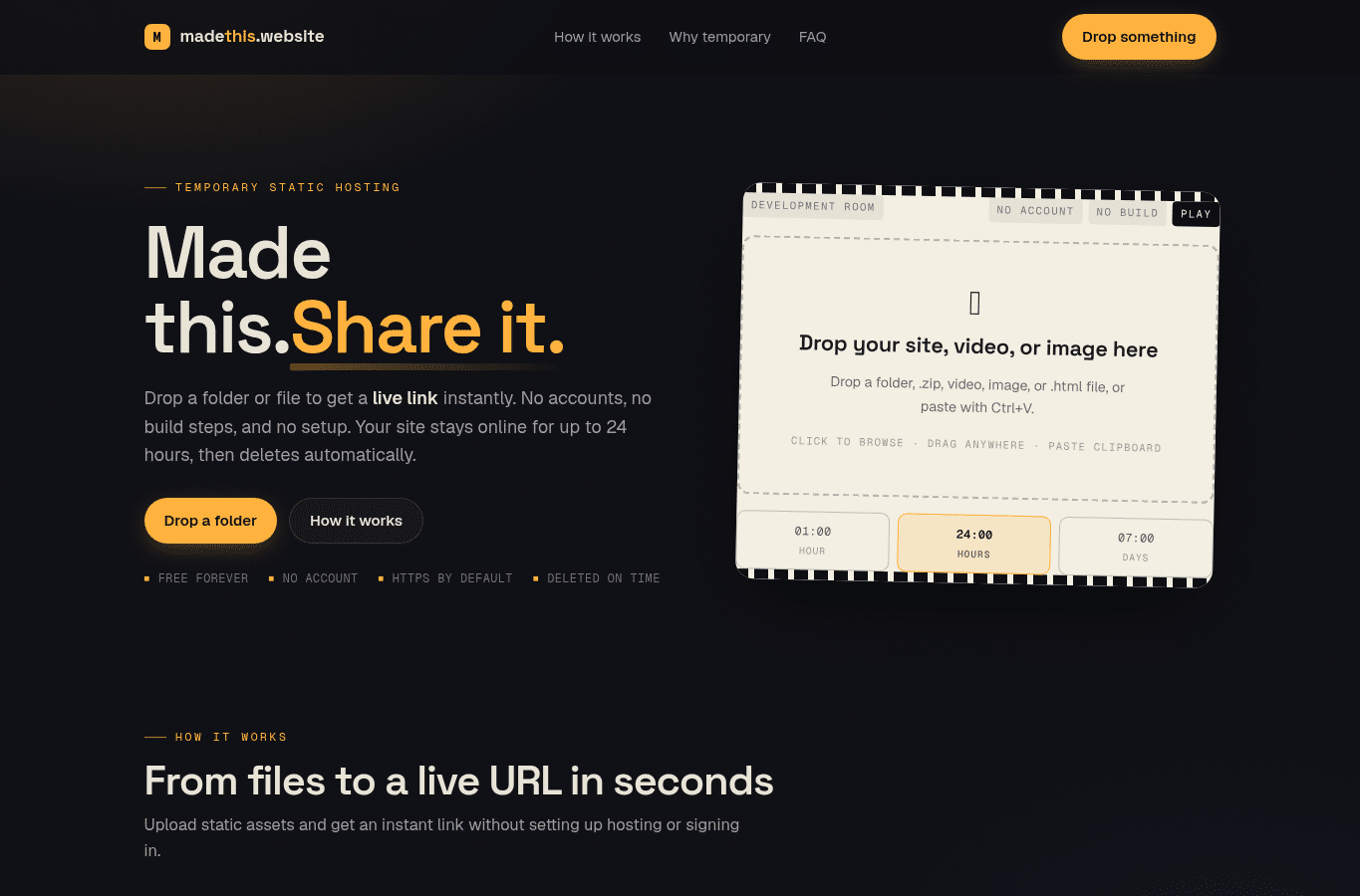 Screenshot preview of madethis.website