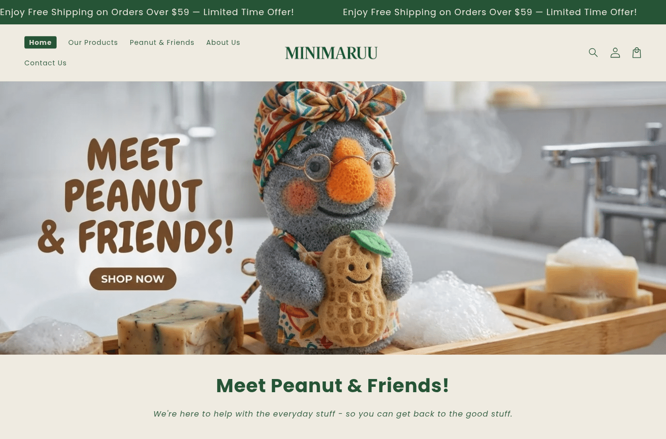 Screenshot preview of minimaruu.com