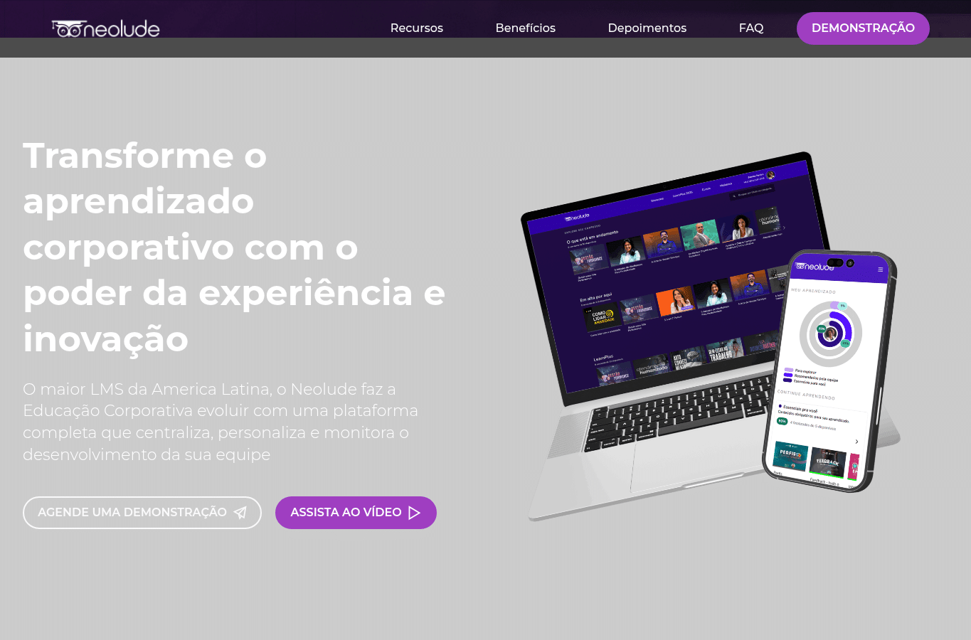 Screenshot preview of neolude.com.br
