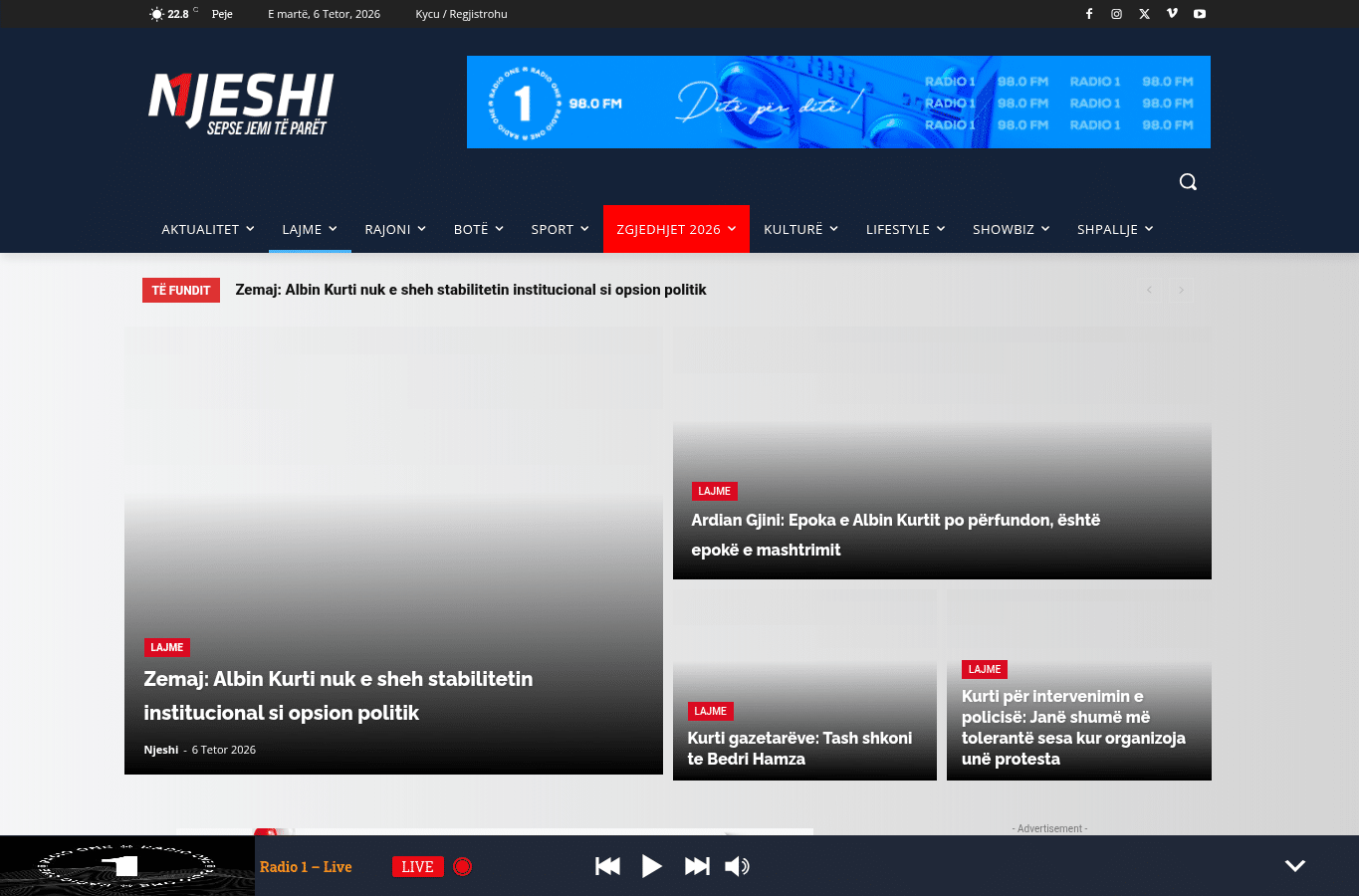 Screenshot preview of njeshi.com