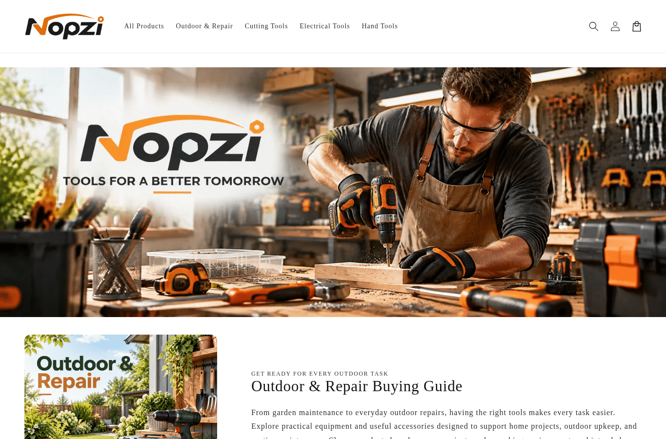 Screenshot preview of nopzi.com