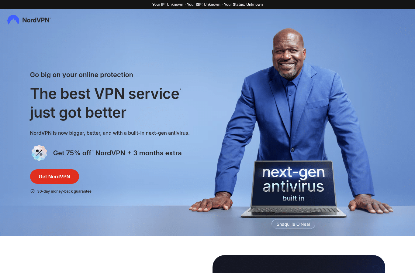 Screenshot preview of nordvpn.com
