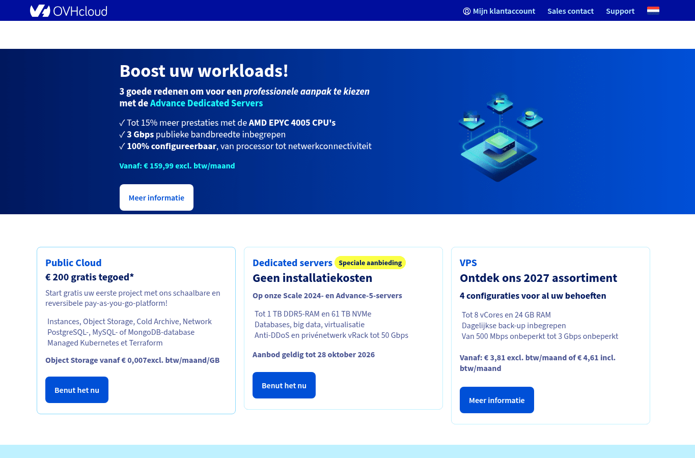 Screenshot preview of ovhcloud.com