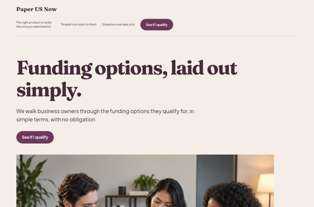 Screenshot preview of paperusnow.co