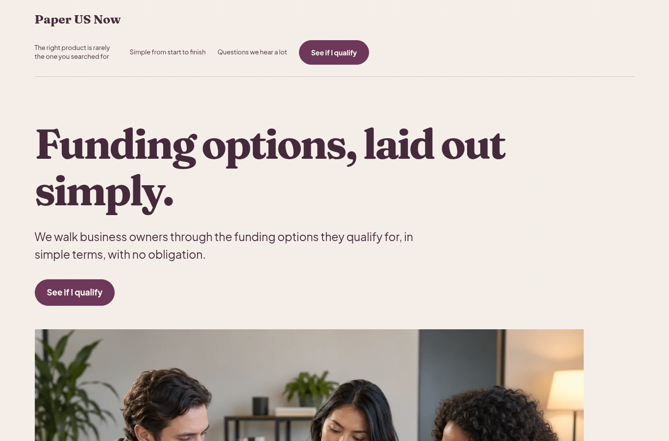 Screenshot preview of paperusnow.co