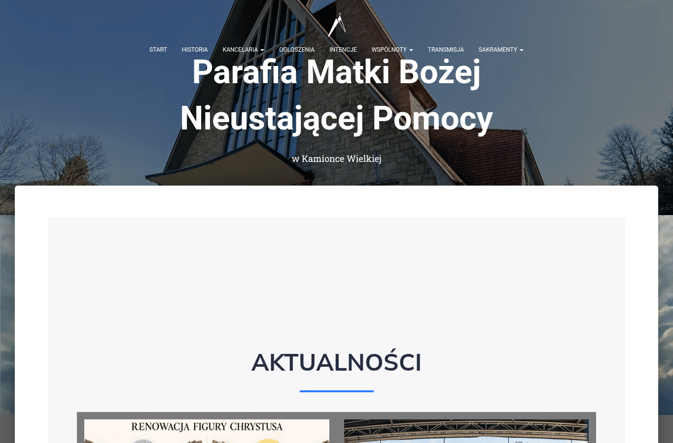 Screenshot preview of parafiakamionkawielka.pl