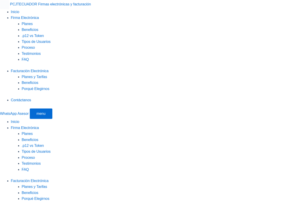 Screenshot preview of pcjtecuador.com