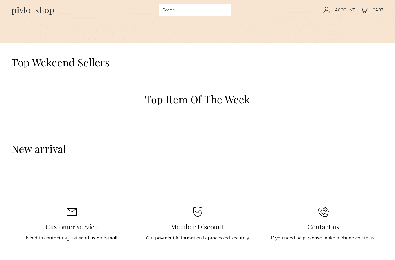Screenshot preview of pivlo-shop.com