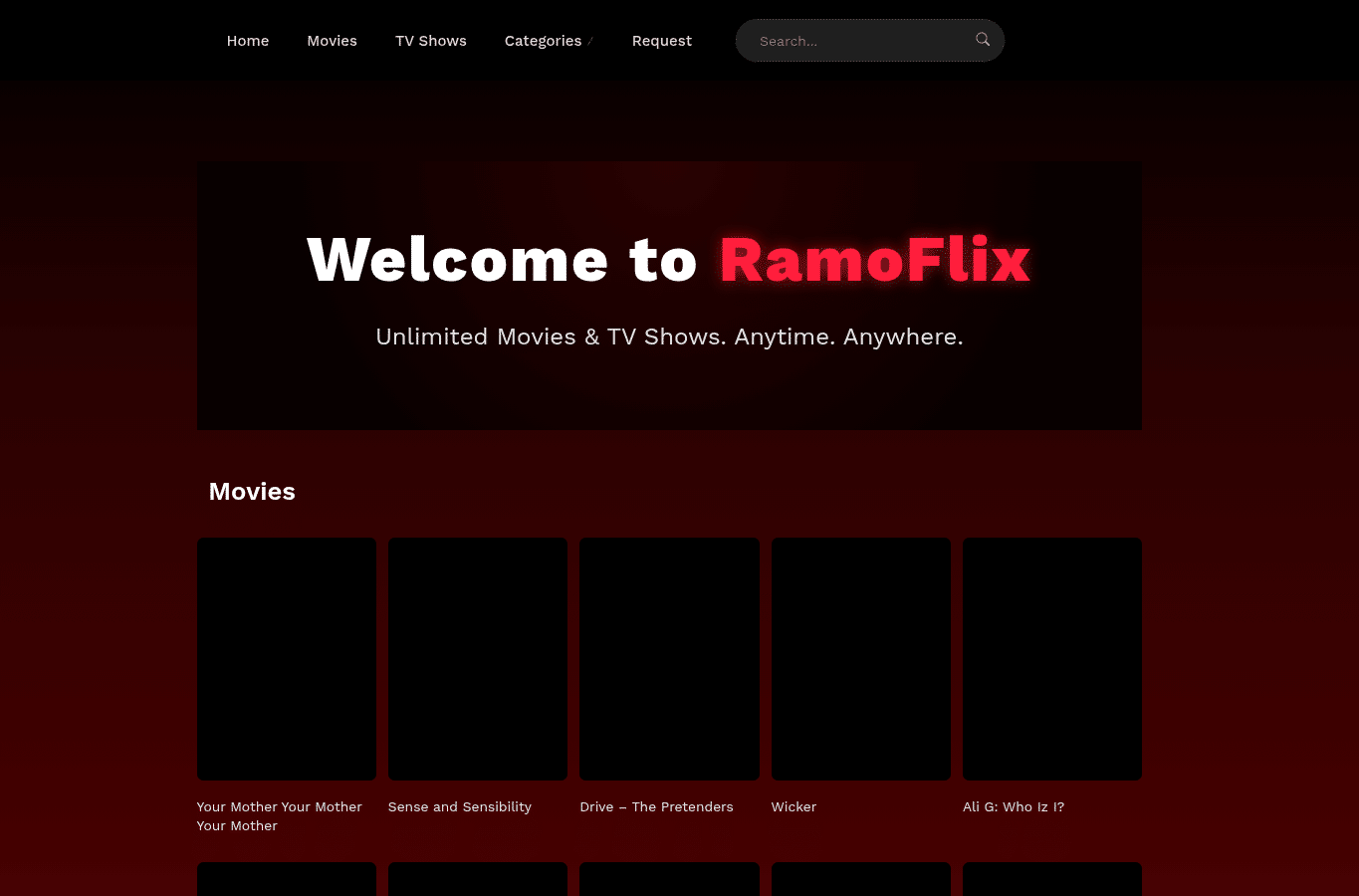 Screenshot preview of ramoflix.net