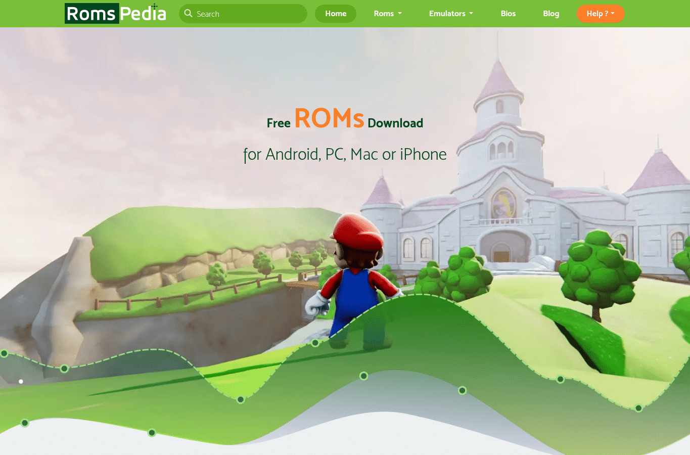 Screenshot preview of romspedia.com