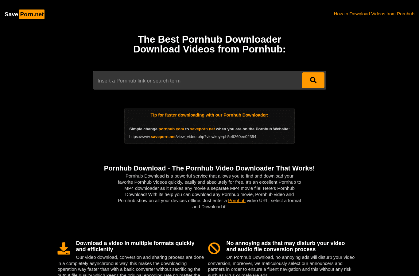Screenshot preview of saveporn.net