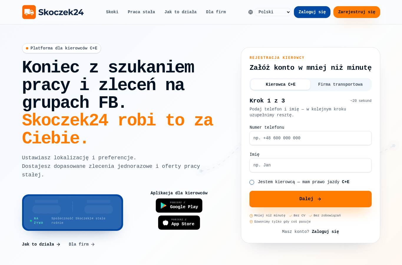 Screenshot preview of skoczek24.com