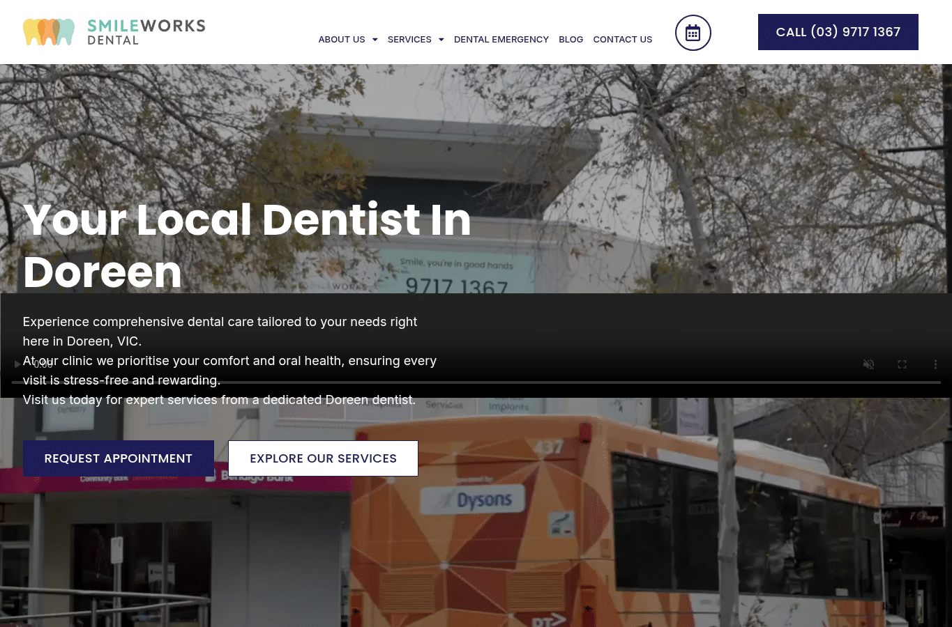 Screenshot preview of smileworksdentaldoreen.com.au