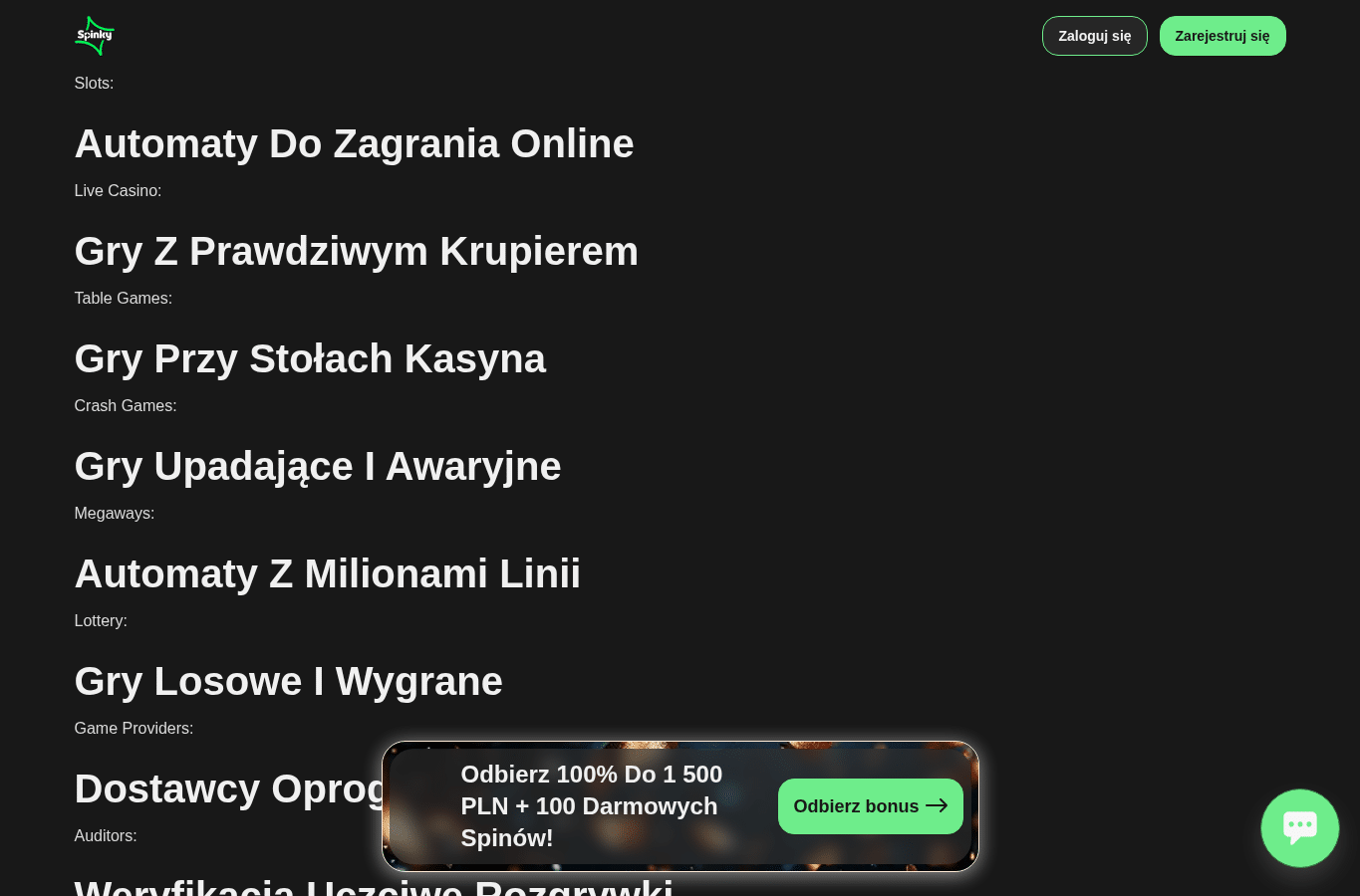 Screenshot preview of spinkycasino.fyi