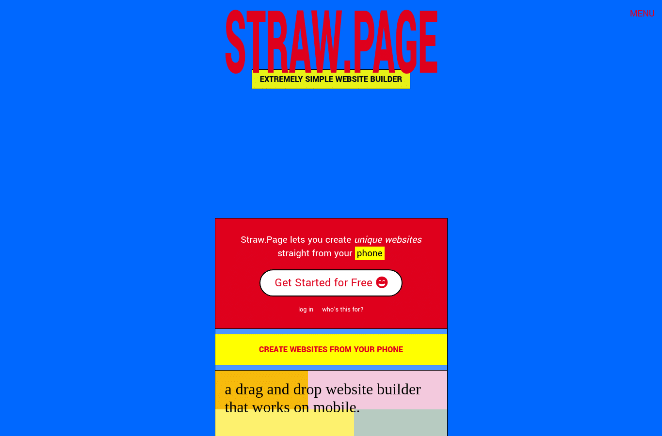 Screenshot preview of straw.page