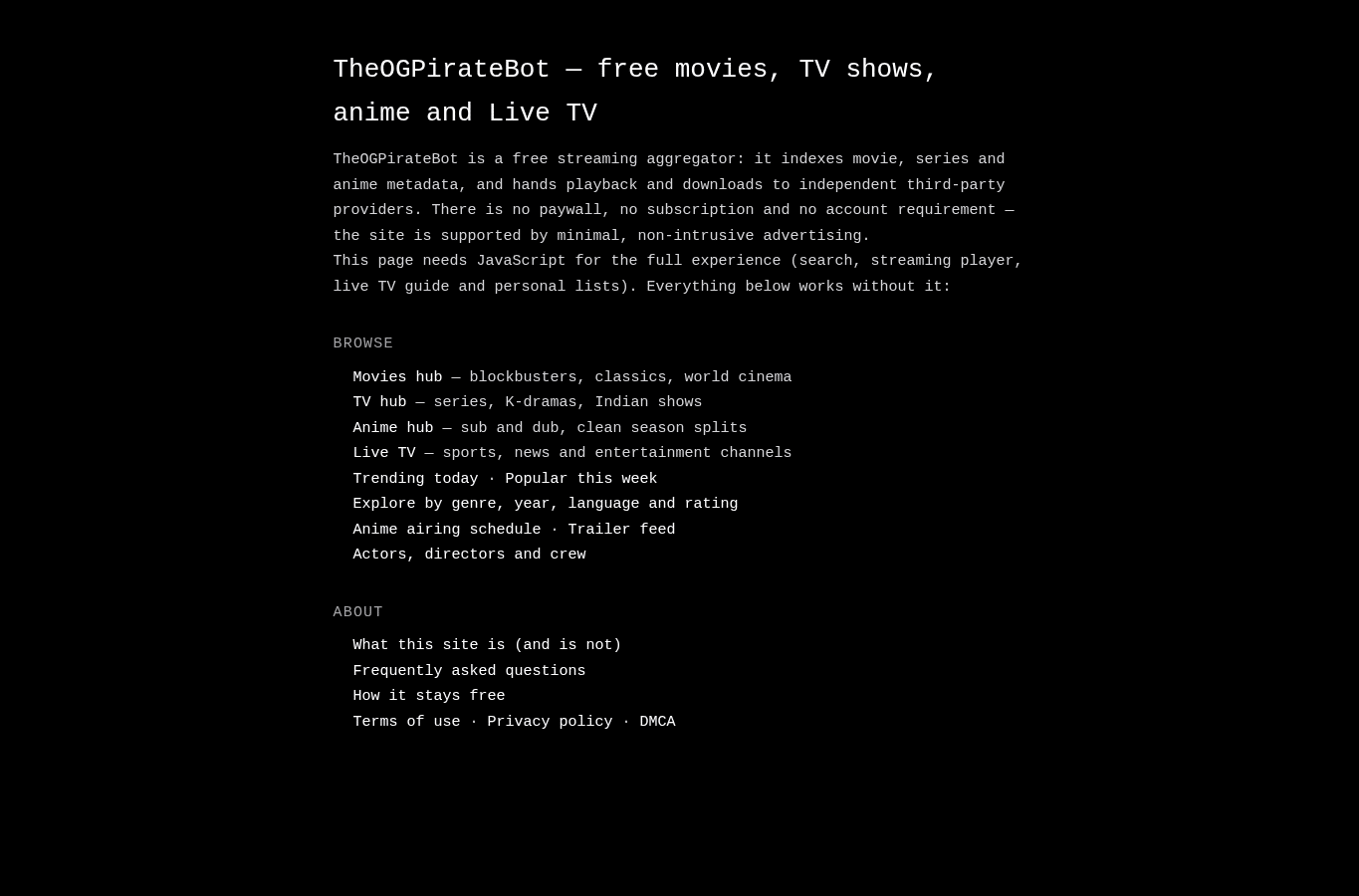 Screenshot preview of theogpiratebot.online
